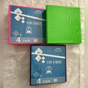 2 Inch 3 Ring Binders, Customizable for School,Office,Home,Purple/Pink/Green